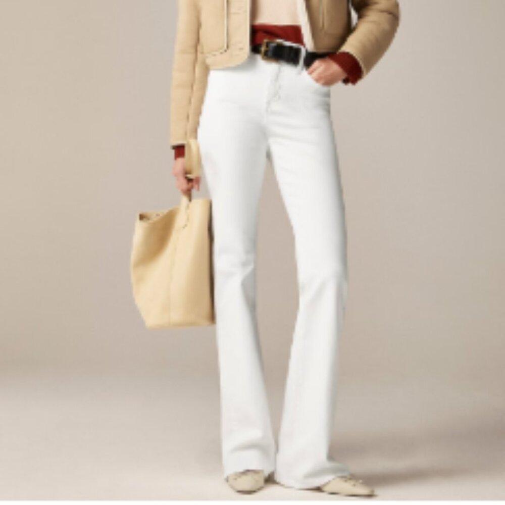 J.Crew women's white bootcut jeans